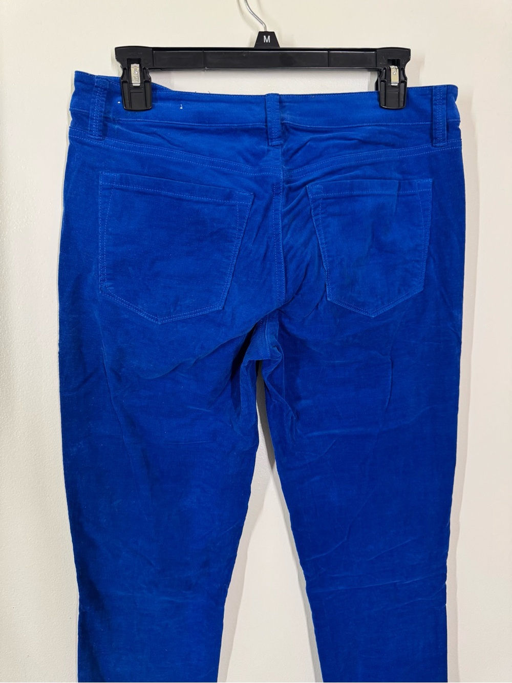 LOFT Royal Blue Super Skinny Pants Size 28 / 6 Jeans Style Corduroy Thin line - Picture 4 of 6
